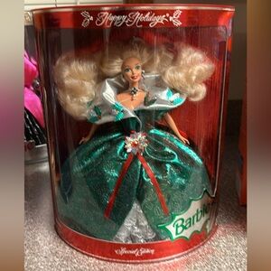 1996 Happy Holidays Barbie – Emerald Green Gown | Collector Edition NIB
